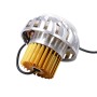 Motorcycle 30W DC 12V-85V LED Headlight Lens Built-in Whirlwind Double Aperture Angle Eyes + Devil Eye(Pink Light)