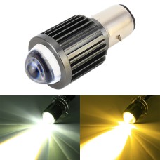 BA20D DC12-80V / 10W / 6000K / 3000K / 800LM Bicolor Motorcycle Headlights with Projector Lens