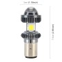 BA20D DC9-18V / 4.7W (H)2.2W(L) / 6000K / 500LM Motorcycle LED Headlight with COB Lamp Beads