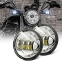 2 ПК, DC9-30V 30W 3000K/6000K 3000LM 4,5 дюйма 3LEDS Светодиодный фар, серебро, серебро