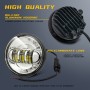 2 ПК, DC9-30V 30W 3000K/6000K 3000LM 4,5 дюйма 3LEDS Светодиодный фар, серебро, серебро