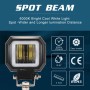 2 PCS 3 inch 27W 2500LM 6000K DC 10-80V IP68 Motorcycles Square Shape LED Spotlight Angel Eye Work Lights