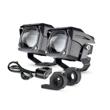 2 PCS U9 Plus 9-85V 30W Motorcycle / Car IP68 Waterproof External LED Glare Small Steel Cannon Lens Headlight Spotlight, Specification:B Suit