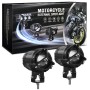 G0025 M3 9-30V 90W 6000K/3000K 9000LM 6 ZES-3575 LEDs White Light+Yellow Light Motorcycle Large Lens Spotlight