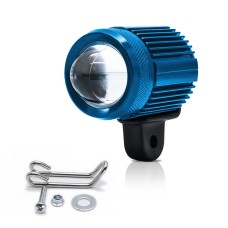 S7 Motorcycle Rearview Mirror LED Strobe Spotlight(Blue)