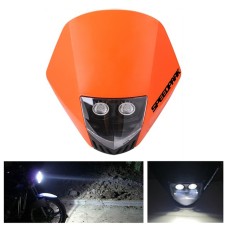 Speedpark KTM Cross-country Motorcycle LED Headlight Grimace Headlamp Assembly(Orange + Black)