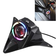 Модифицированная светодиодная фара мотоцикла для Yamaha NVX155 / Aerox155, светлый цвет: красочный свет (черный)