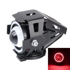 U7 10W 1000LM CREE LED Life Waterproof Headlamp Light with Angel Eyes Light for Motorcycle / SUV, DC 12V(Red Light)