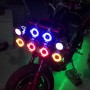U7 10W 1000LM CREE LED Life Waterproof Headlamp Light with Angel Eyes Light for Motorcycle / SUV, DC 12V(Blue Light)