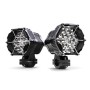 2 PCS DC12-85V Motorcycle / Car Waterproof  Aluminum Alloy External LED Glare Headlight Spotlight with Cable