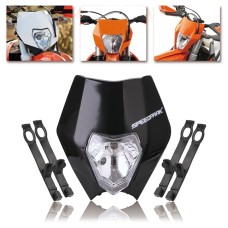 Speedpark Cross-country Motorcycle LED Headlight Grimace Headlamp for KTM (Black)