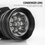 CS-1088A1 G29-9 1 Pair Motorcycle Waterproof  Aluminum Alloy External LED Headlight Spotlight (Black)