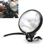 4 inch Motorcycle Black Shell Glass Retro Lamp LED Headlight Modification Accessories(White)