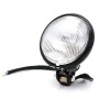 4 inch Motorcycle Black Shell Glass Retro Lamp LED Headlight Modification Accessories(White)