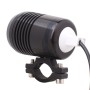 10W 900LM White Light 6500K 1-LED 3-Mode Wired Motorcycle Headlamp, Wire Length:40cm, DC 12V-24V(Black)