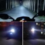 10W 900LM White Light 6500K 1-LED 3-Mode Wired Motorcycle Headlamp, Wire Length:40cm, DC 12V-24V(Silver)