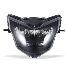 Motorcycle LED Retro Headlights LED Far Near Beam Lights For Yamaha LC135 V2-V6(Smoked Glass)
