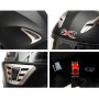 GXT Motorcycle White Red Pattern Full Coverage Protective Helmet Double Lens Motorbike Helmet, Size: L