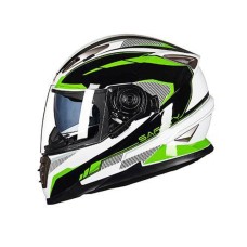 GXT Motorcycle Mixed Color Pattern Full Coverage Protective Helmet Double Lens Motorbike Helmet, Size: L