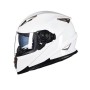 GXT Motorcycle White Full Coverage Protective Helmet Double Lens Motorbike Helmet, Size: L
