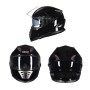 GXT Motorcycle Black Full Coverage Protective Helmet Double Lens Motorbike Helmet, Size: XL