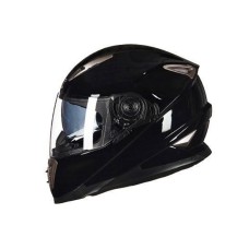 GXT Motorcycle Black Full Coverage Protective Helmet Double Lens Motorbike Helmet, Size: M