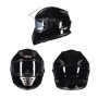 GXT Motorcycle Black Full Coverage Protective Helmet Double Lens Motorbike Helmet, Size: M