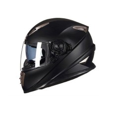 GXT Motorcycle Matte Black Full Lopage Hopection Helme Helme Double Lens Motorbike Helme, размер: M