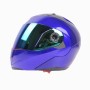 Цекай 105 Полночный шлем Электромобильный мотоцикл Мотоцикл Двойной линз защитный шлем, размер: м (синий+цвет)