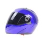 JIEKAI 105 Full Face Helmet Electromobile Motorcycle Double Lens Protective Helmet, Size: M (Blue+Brown)