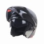 Цекай 105 Полный шлем с электромобильным мотоциклом Мотоцикл Двойной линз защитный шлем, размер: м (черный+коричневый)