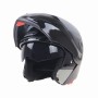 JIEKAI 105 Full Face Helmet Electromobile Motorcycle Double Lens Protective Helmet, Size: M (Black+Brown)