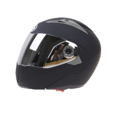 JIEKAI 105 Full Face Helmet Electromobile Motorcycle Double Lens Protective Helmet, Size: M (Matte Black+Silver)