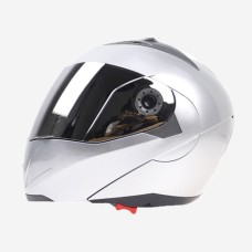 JIEKAI 105 Full Face Helmet Electromobile Motorcycle Double Lens Protective Helmet, Size: M (Silver+Silver)