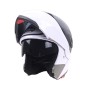 Цекай 105 Полночный шлем с электромобильным мотоциклем Мотоцикл Двойной линз защитный шлем, размер: L (белый+коричневый)