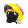 JIEKAI 105 Full Face Helmet Electromobile Motorcycle Double Lens Protective Helmet, Size: L(Yellow+Color)