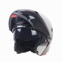 Цекай 105 полная лицевая шлема Электромобильный мотоцикл Мотоцикл Двойной линз защитный шлем, размер: L (черный+серебро)