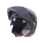 JIEKAI 105 Full Face Helmet Electromobile Motorcycle Double Lens Protective Helmet, Size: L (Matte Black+Brown)