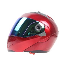 Цекай 105 Полночный шлем Электромобильный мотоцикл Мотоцикл Двойной линз защитный шлем, размер: XL (красный+цвет)