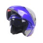 Цекай 105 Полный шлем с электромобильным мотоциклом Мотоцикл Двойной линз защитный шлем, размер: XL (синий+серебро)