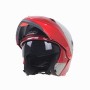 JIEKAI 105 Full Face Helmet Electromobile Motorcycle Double Lens Protective Helmet, Size: M (Red+Silver)