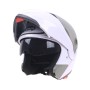 Цекай 105 полный шлем с электромобилем мотоцикл Двойной линз защитный шлем, размер: xxl (белое+серебро)
