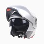 JIEKAI 105 Full Face Helmet Electromobile Motorcycle Double Lens Protective Helmet, Size: L (Silver+Transparent)