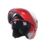 JIEKAI 105 Full Face Helmet Electromobile Motorcycle Double Lens Protective Helmet, Size: M (Red+Transparent)