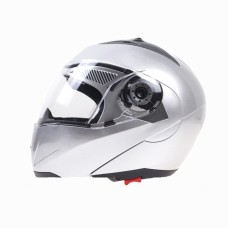 Цекай 105 полный шлем с электромобилем мотоцикл Двойной линз защитный шлем, размер: XL (серебро+прозрачная)