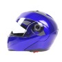 JIEKAI 105 Full Face Helmet Electromobile Motorcycle Double Lens Protective Helmet, Size: M (Blue+Transparent)