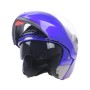 JIEKAI 105 Full Face Helmet Electromobile Motorcycle Double Lens Protective Helmet, Size: M (Blue+Transparent)
