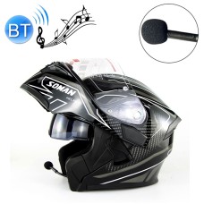 Soman 955 Skyeye Motorcycle Full / Open Face Bluetooth Healment Headset Full Face, поддерживает ответ / подвес (черный белый)