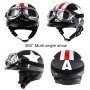 Сомановый электромобильный мотоцикл с половинным лицевым шлемом ретро -шлем Harley Helme с очками (ярко -белая красная звезда)