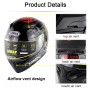 Soman SM-960 Motorcycle Electromobile Full Face Helmet Double Lens Protective Helmet(White with Silver Lens)